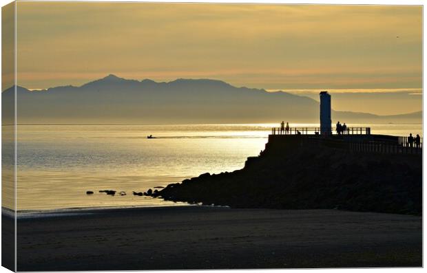 A sunset over the Firth of Clyde Canvas Print by Allan Durward Photography