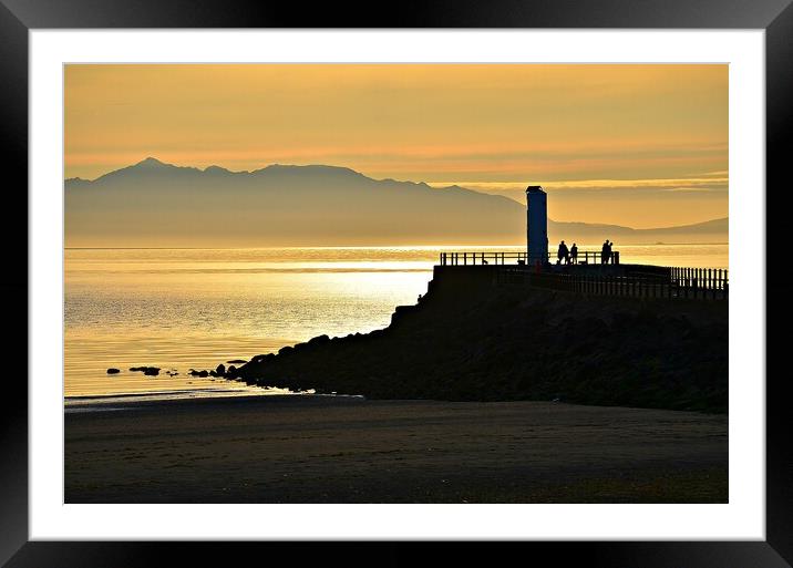 Ayr beach view Framed Mounted Print by Allan Durward Photography