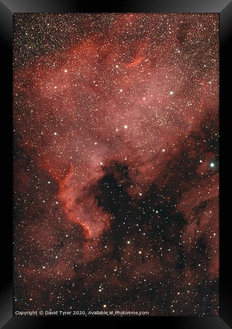 Cosmic Tapestry: The North American Nebula Framed Print by David Tyrer