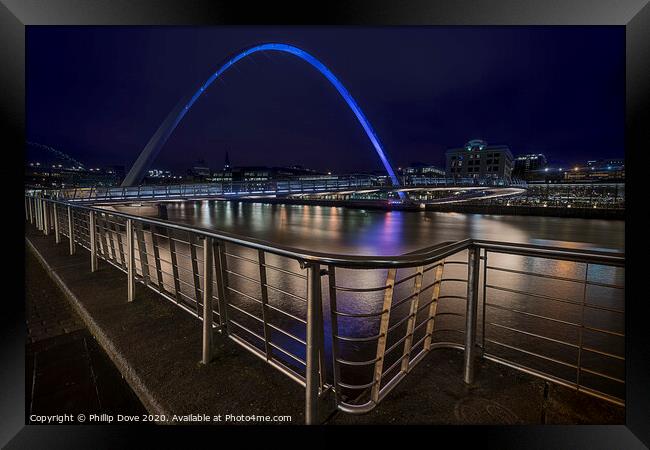 Millennium Bridge Newcastle Framed Print by Phillip Dove LRPS