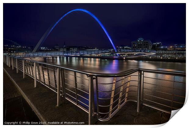 Millennium Bridge Newcastle Print by Phillip Dove LRPS