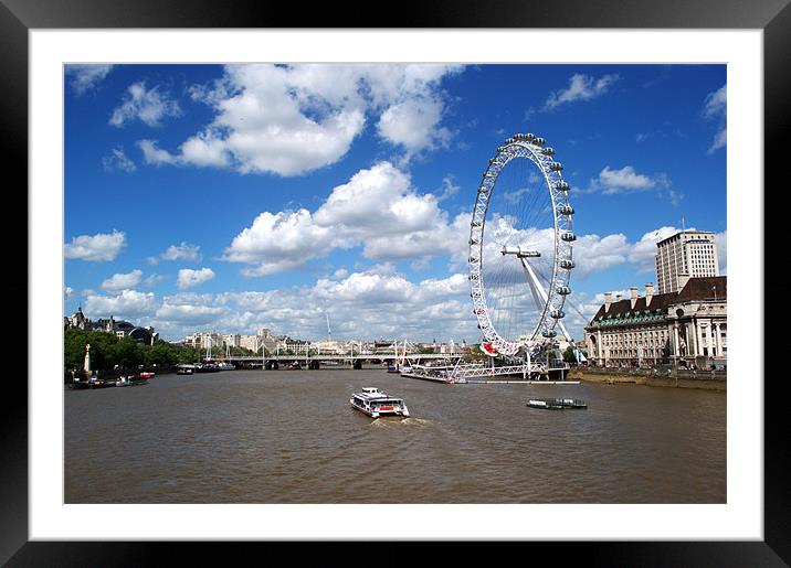 The London Eye Framed Mounted Print by Chris Day