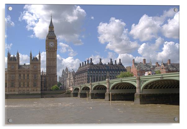 Westminster bridge Acrylic by Chris Day