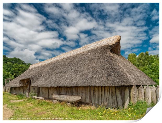 Iron age settlement living museum near Vingsted Vejle, Denmark Print by Frank Bach
