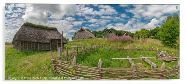 Iron age settlement living museum near Vingsted Vejle, Denmark Acrylic by Frank Bach
