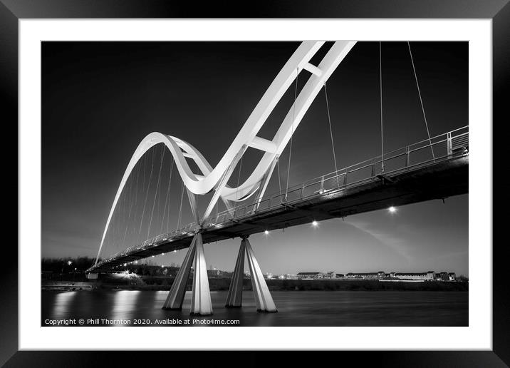 Infinity Bridge, Stockton-on Tees. No.2 Framed Mounted Print by Phill Thornton