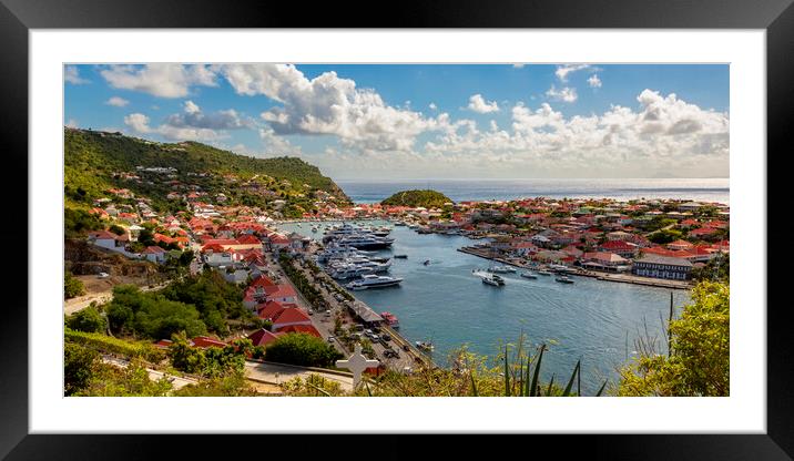 Gustavia Harbour Framed Mounted Print by Roger Green