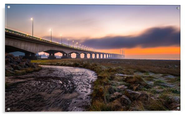 Dawn at the Prince of Wales Bridge Acrylic by Karl McCarthy