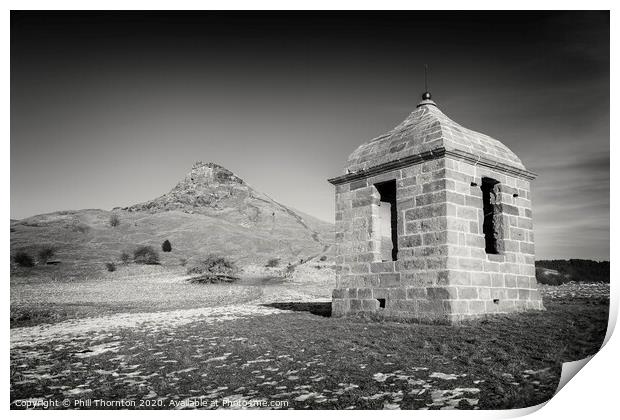 Folly or Prospect House, Roseburry Topping. Print by Phill Thornton
