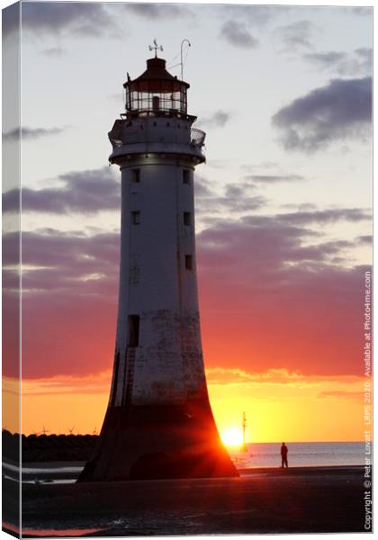 Fort Perch Rock Lighthouse, New Brighton Canvas Print by Peter Lovatt  LRPS