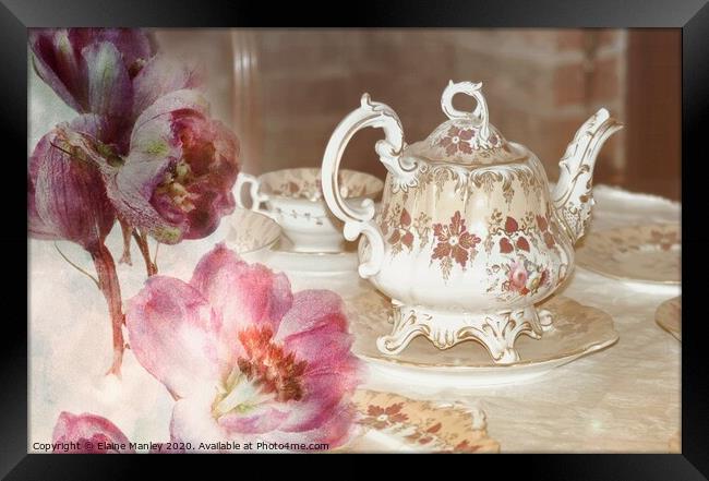 Afternoon Tea for Two  Framed Print by Elaine Manley