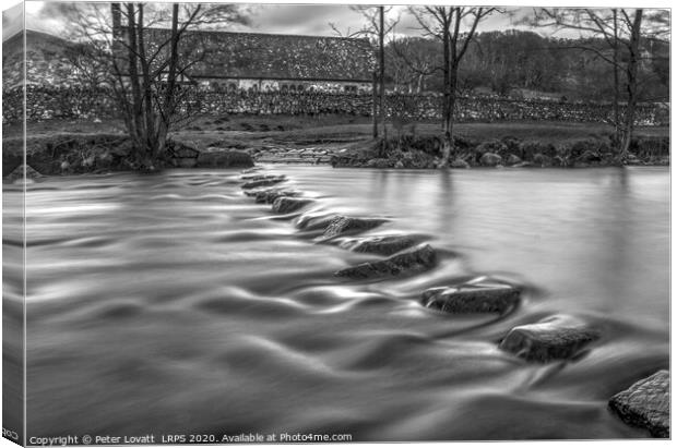 Stepping Stones Canvas Print by Peter Lovatt  LRPS