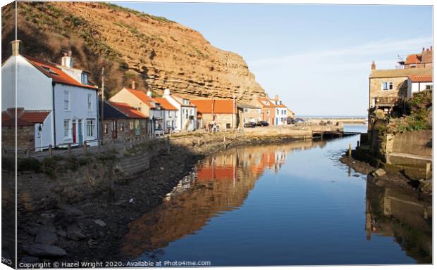 Staithes Beck, North Yorkshire, England Canvas Print by Hazel Wright