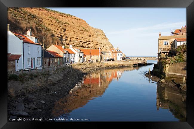 Staithes Beck, North Yorkshire, England Framed Print by Hazel Wright