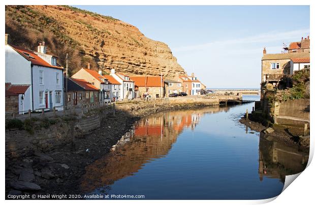 Staithes Beck, North Yorkshire, England Print by Hazel Wright