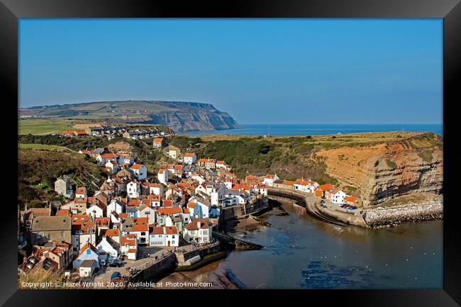 Staithes harbour Framed Print by Hazel Wright