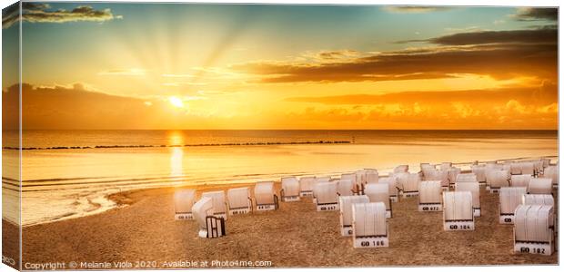 BALTIC SEA Sunrise | panoramic view Canvas Print by Melanie Viola