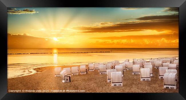 BALTIC SEA Sunrise | panoramic view Framed Print by Melanie Viola