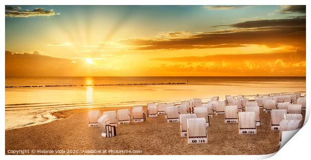 BALTIC SEA Sunrise | panoramic view Print by Melanie Viola