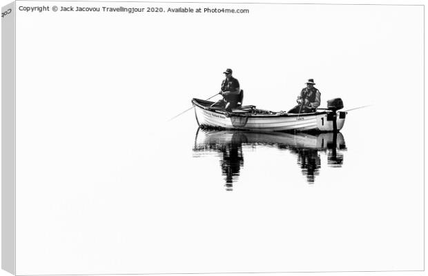 Two Anglers Canvas Print by Jack Jacovou Travellingjour