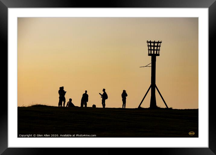 A Gathering at Sunset Framed Mounted Print by Glen Allen