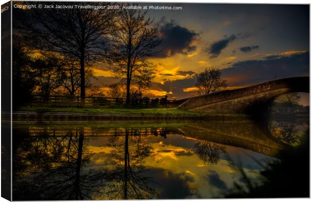 foxton basin, bridge 61, rainbow bridg Canvas Print by Jack Jacovou Travellingjour