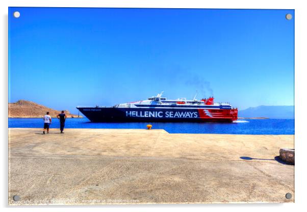 Hellenic Highspeed Ferry Acrylic by Tom Gomez