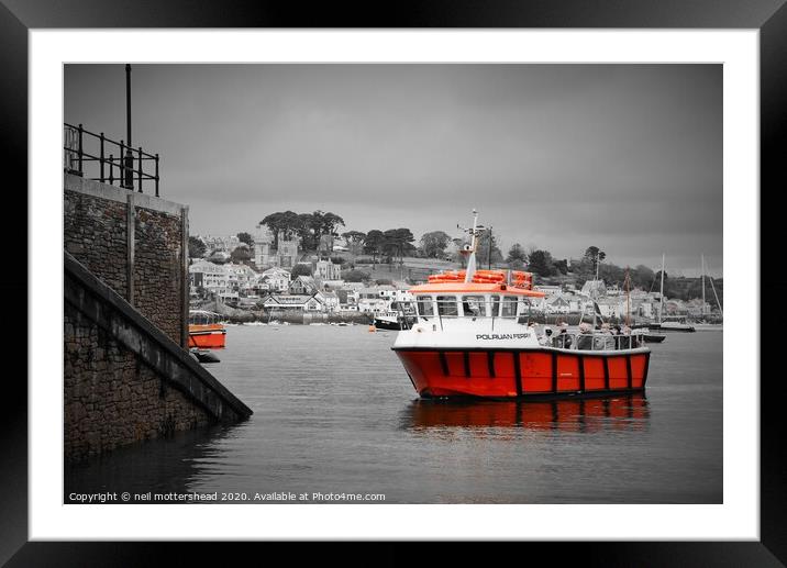 Crossing The Fowey River. Framed Mounted Print by Neil Mottershead