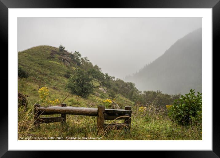 A Seat In The Rain Framed Mounted Print by Ronnie Reffin