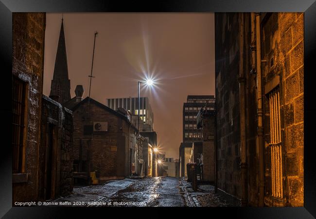 Alley And Spire Framed Print by Ronnie Reffin