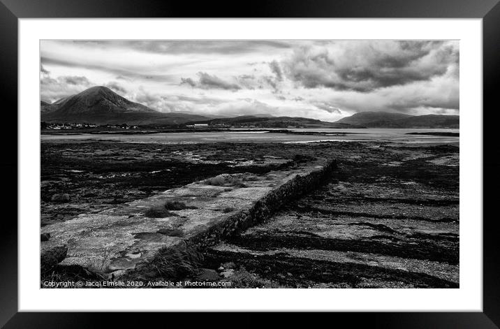 A grey day on Skye Framed Mounted Print by Jacqi Elmslie