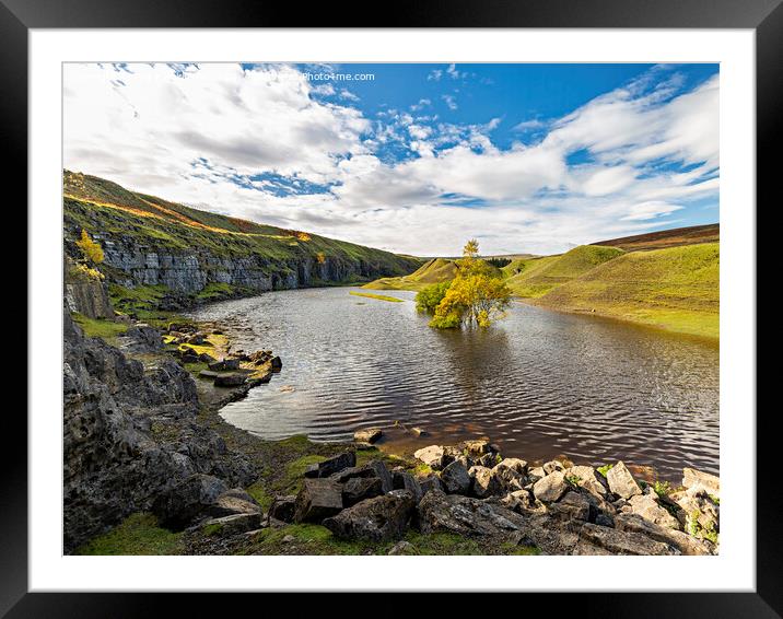 Bollihope Quarry - Durham Framed Mounted Print by Reg K Atkinson