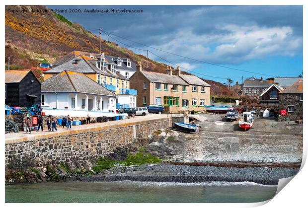 mullion harbour cornwall Print by Kevin Britland