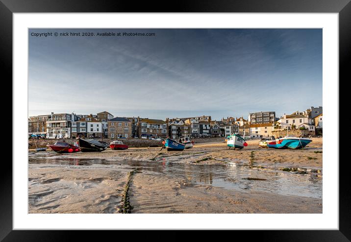 St Ives Harbour Framed Mounted Print by nick hirst