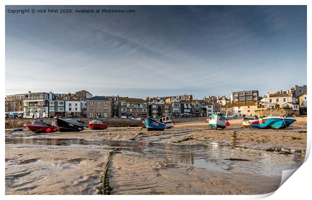 St Ives Harbour Print by nick hirst
