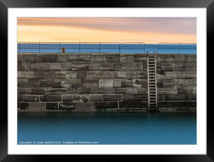 The Wall, Whitby Framed Mounted Print by Lewis Gabell