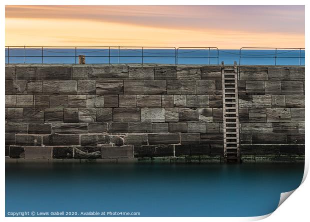 The Wall, Whitby Print by Lewis Gabell