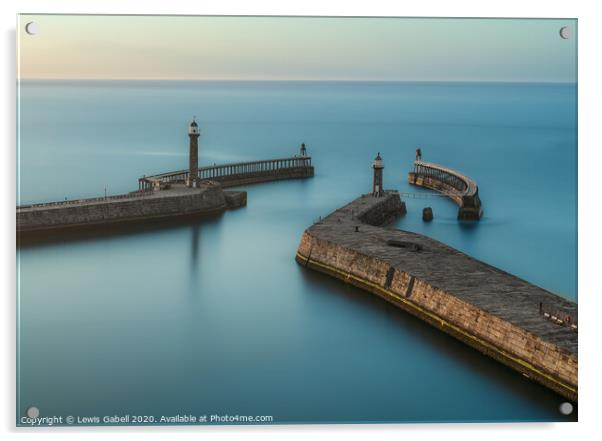 Calm Waters, Whitby Pier  Acrylic by Lewis Gabell
