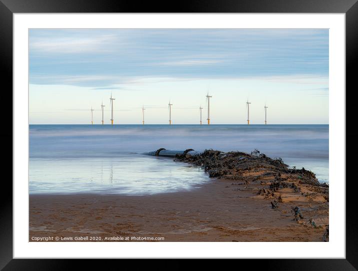 Teesside Wind Farm, Redcar Framed Mounted Print by Lewis Gabell