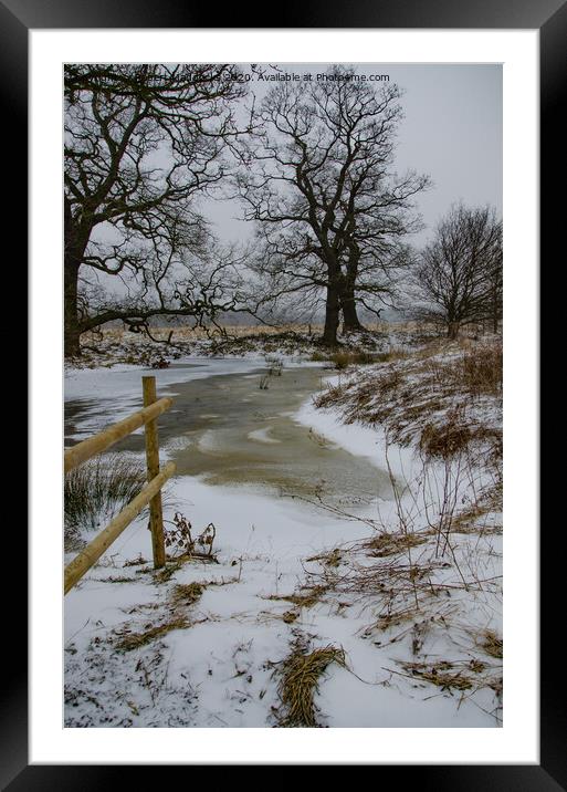 Frozen Brook Framed Mounted Print by Robert Maddocks
