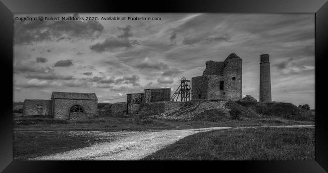 Magpie Mine pit head & winding house Framed Print by Robert Maddocks