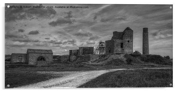 Magpie Mine pit head & winding house Acrylic by Robert Maddocks