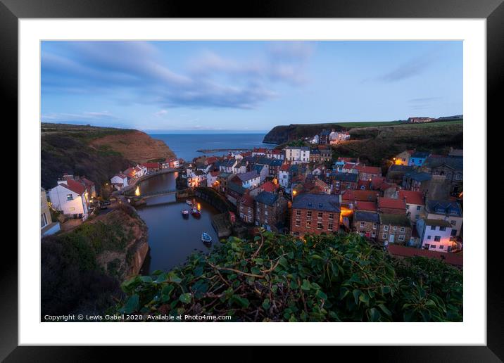Evening Light at Staithes Framed Mounted Print by Lewis Gabell