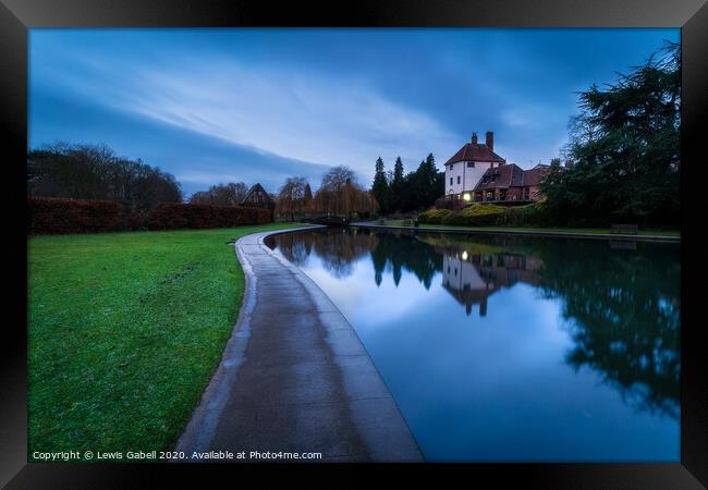 Rowntree Park, York during Blue Hour Framed Print by Lewis Gabell