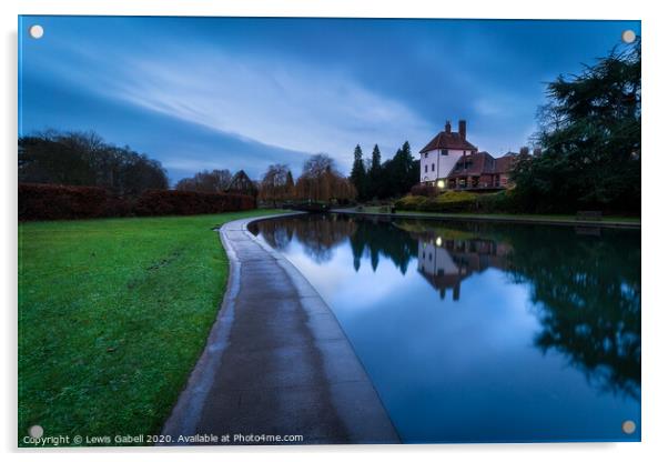 Rowntree Park, York during Blue Hour Acrylic by Lewis Gabell