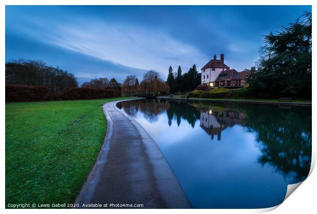 Rowntree Park, York during Blue Hour Print by Lewis Gabell