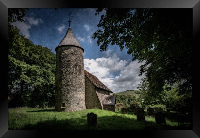 Saint Peter's Church At Southease Framed Print by Chris Lord