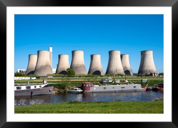 Peaceful Power Station Framed Mounted Print by Simon Annable