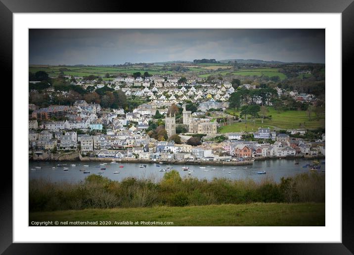 Fowey, Cornwall Framed Mounted Print by Neil Mottershead