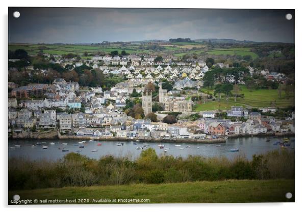 Fowey, Cornwall Acrylic by Neil Mottershead
